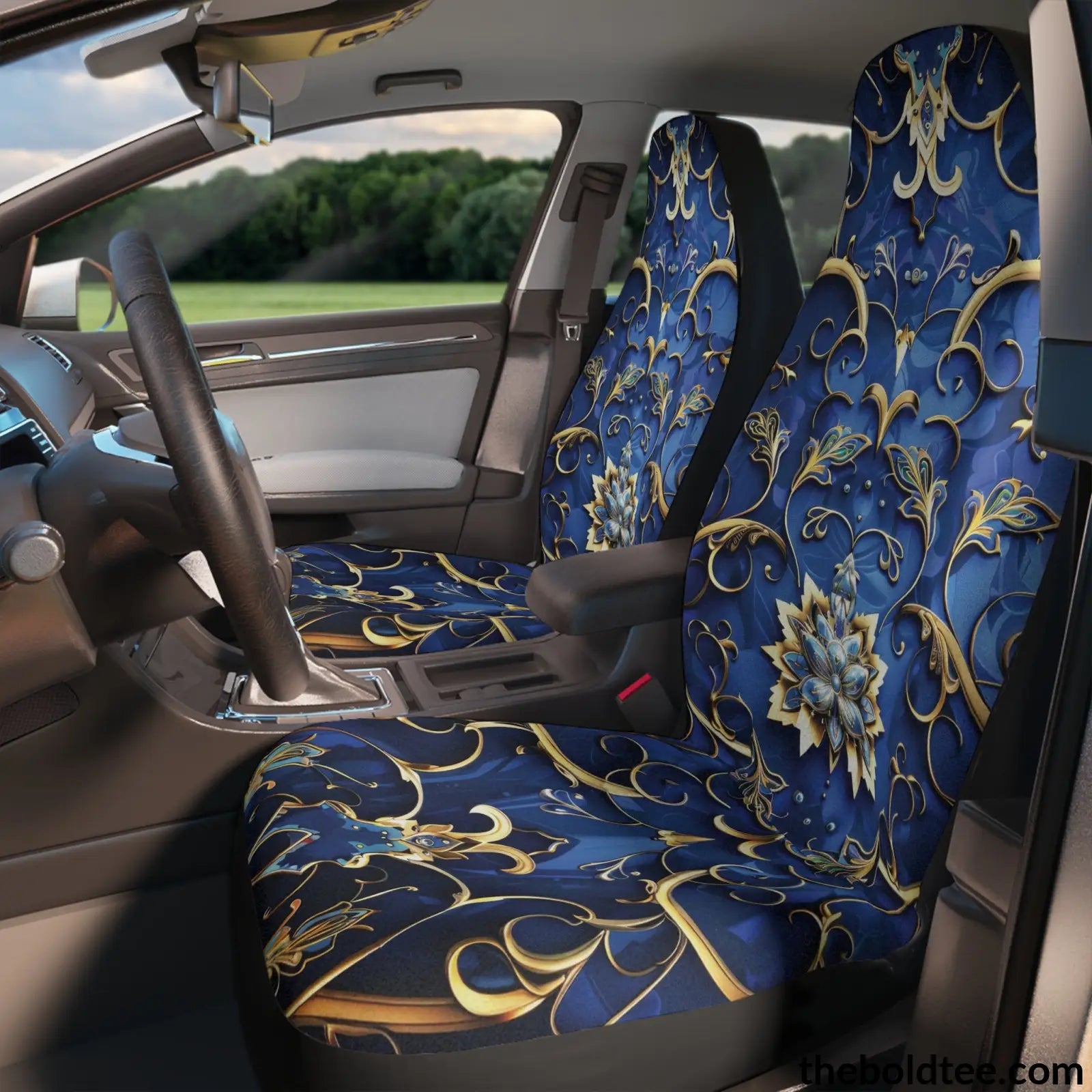 Royal Pattern Car Seat Covers (2 Pcs.) All Over Prints