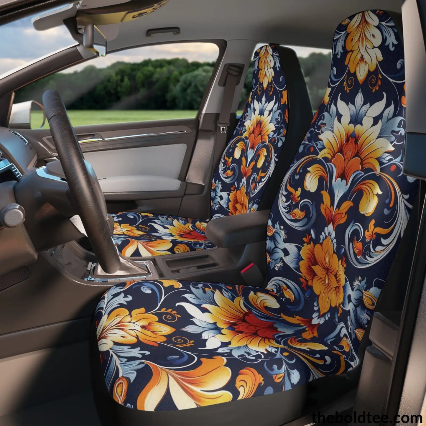 Royal Pattern Car Seat Covers (2 Pcs.) All Over Prints