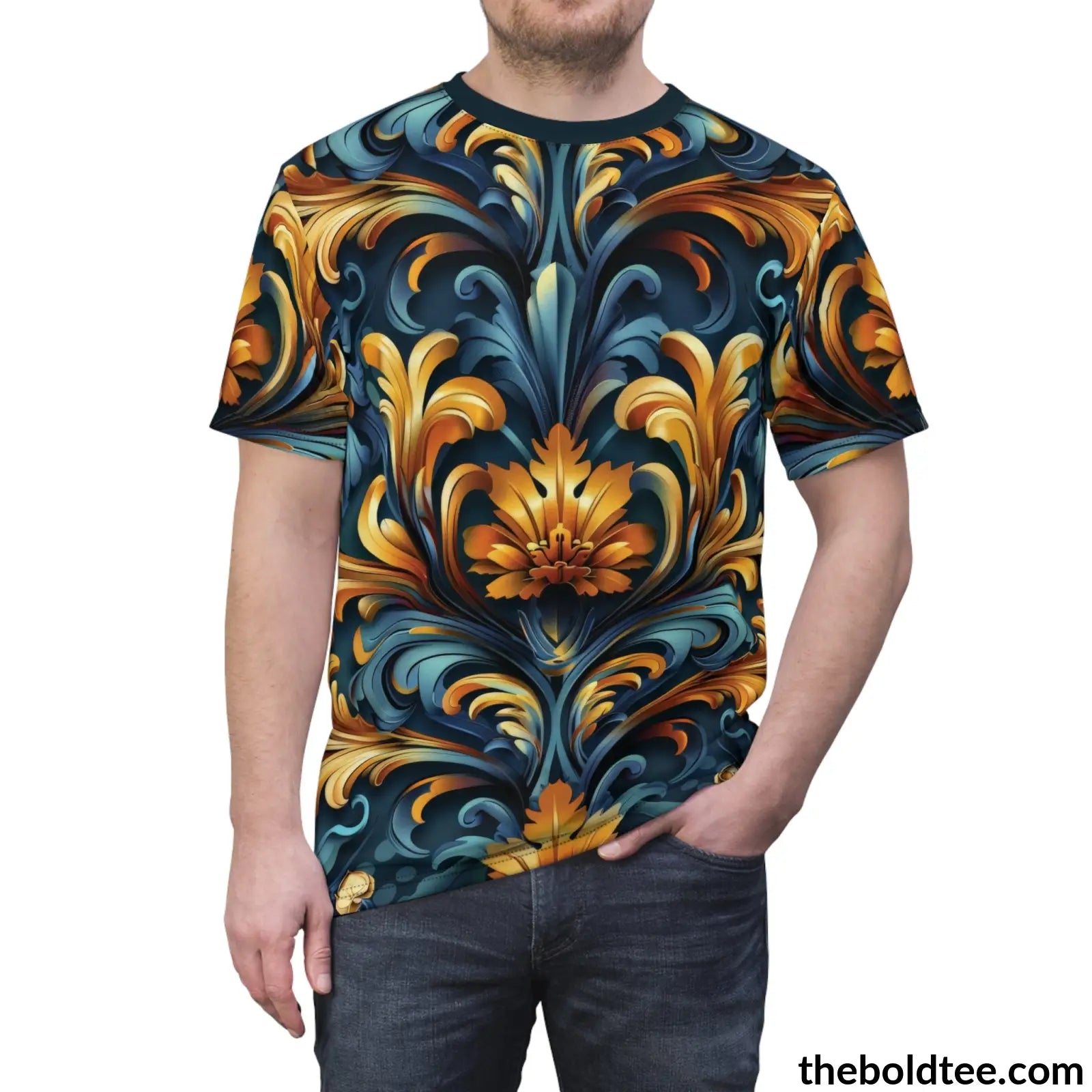 Royal Pattern Tee - Premium All Over Print Crewneck Shirt Prints