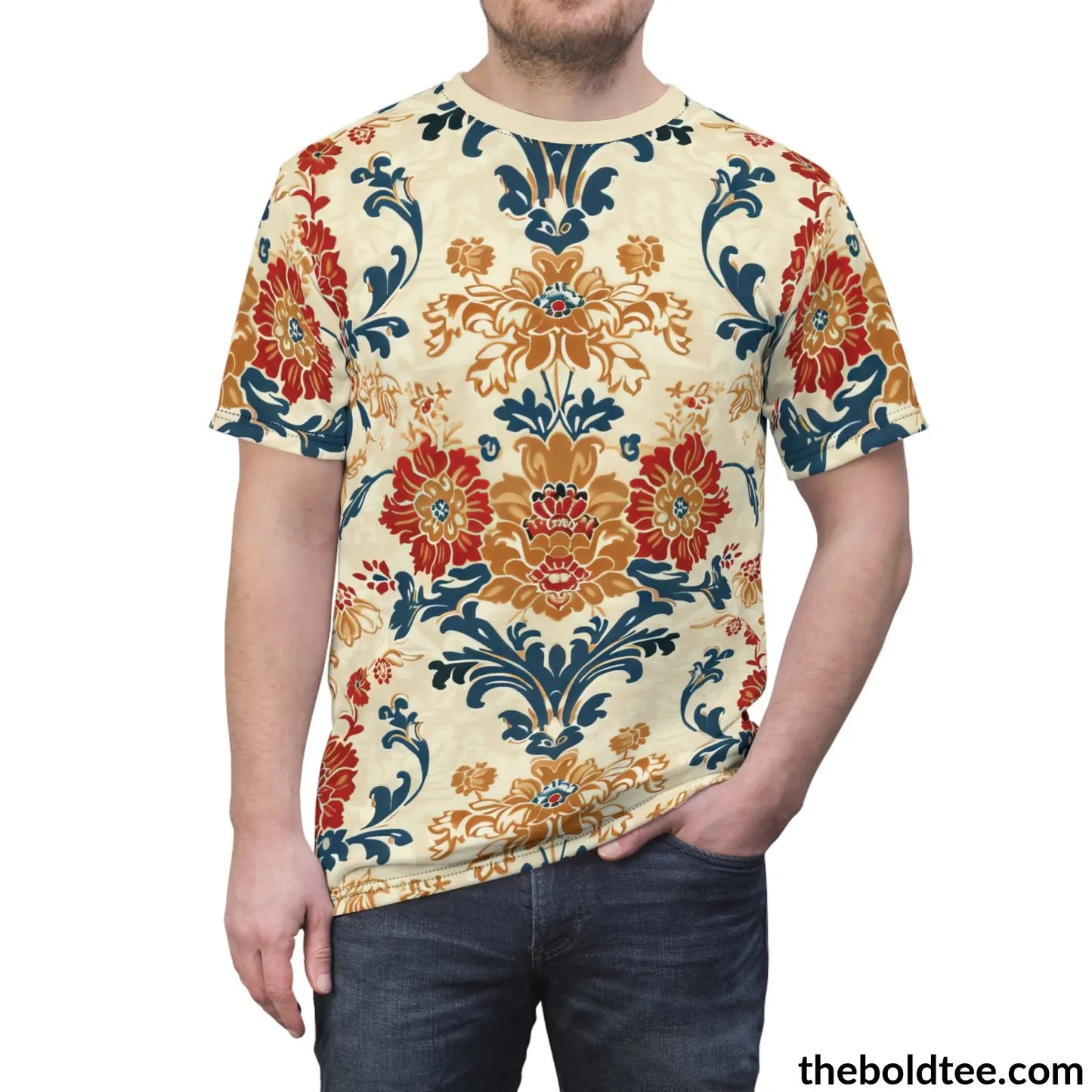 Royal Pattern Tee - Premium All Over Print Crewneck Shirt Prints