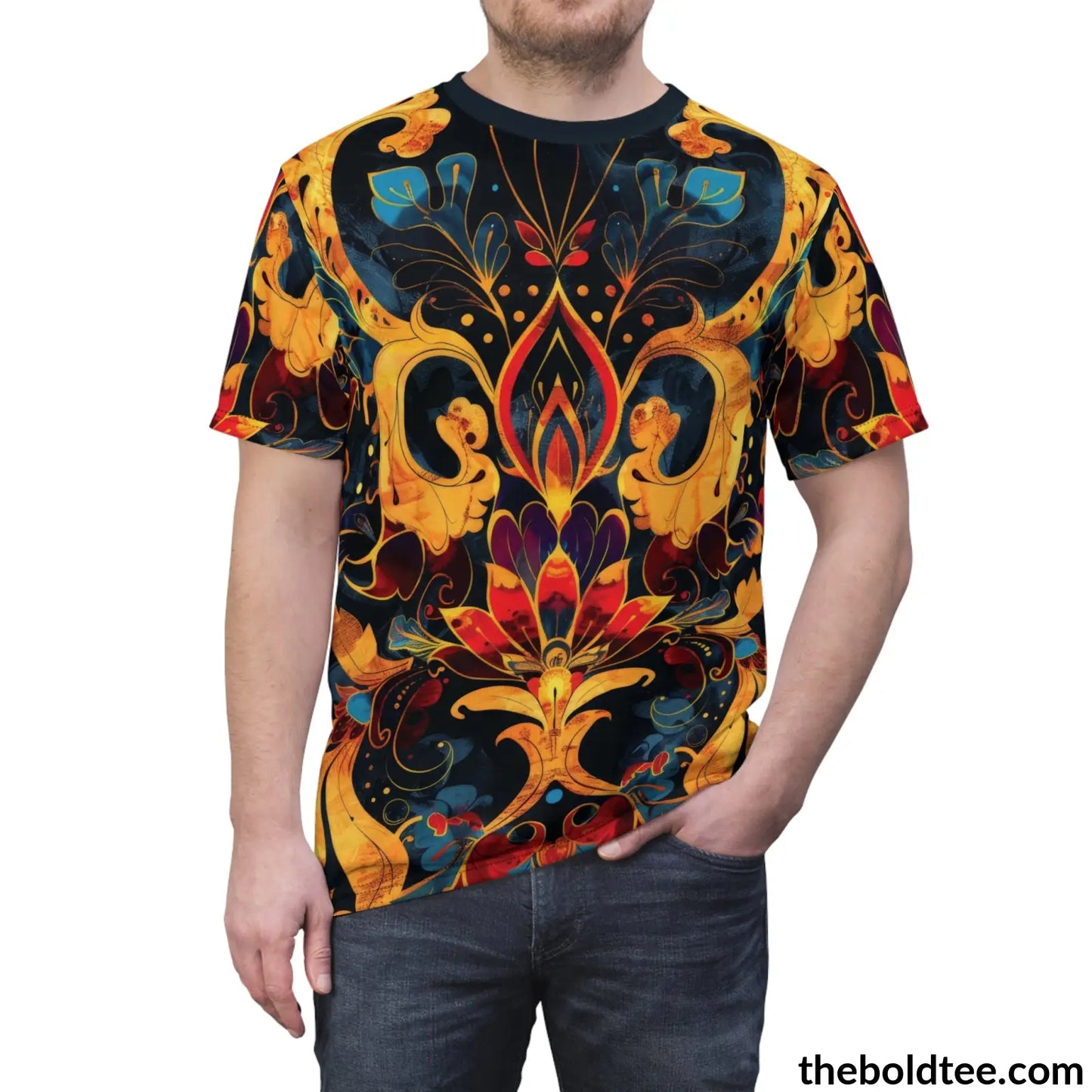 Royal Pattern Tee - Premium All Over Print Crewneck Shirt Prints