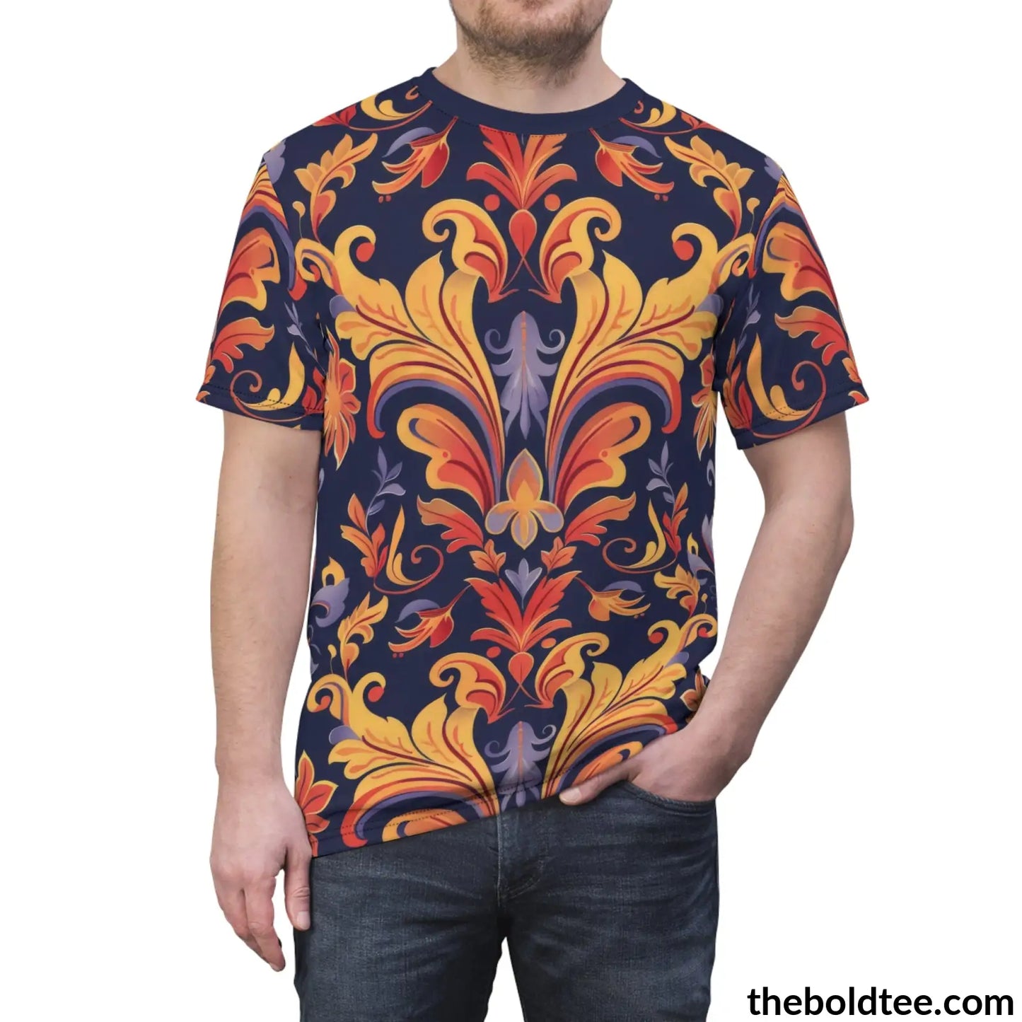 Royal Pattern Tee - Premium All Over Print Crewneck Shirt Prints