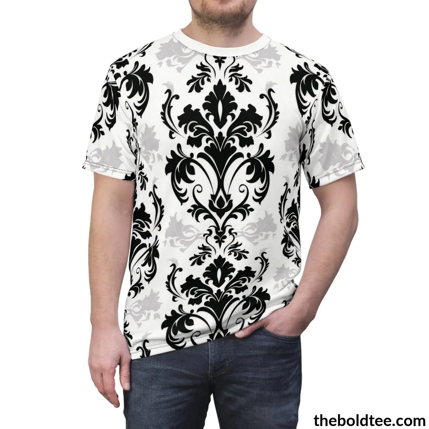 Royal Pattern Tee - Premium All Over Print Crewneck Shirt Prints