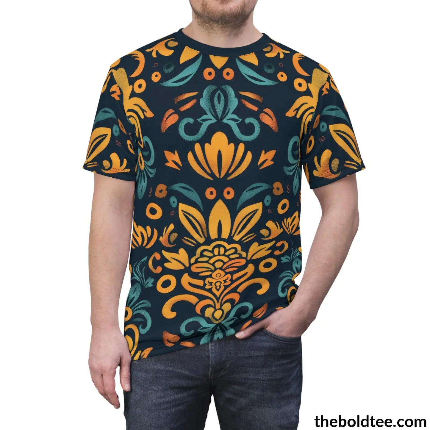 Royal Pattern Tee - Premium All Over Print Crewneck Shirt Prints