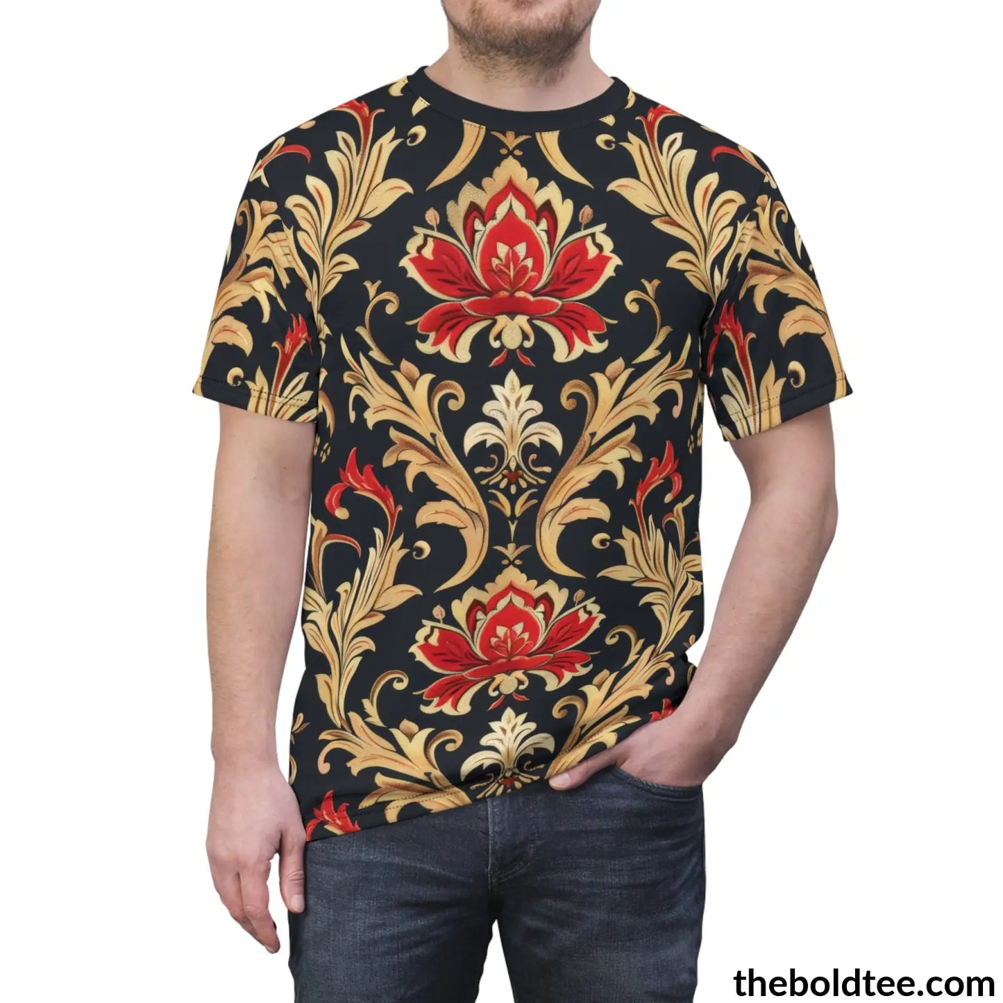 Royal Pattern Tee - Premium All Over Print Crewneck Shirt Prints