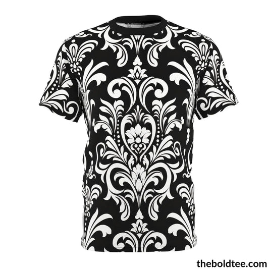 Royal Pattern Tee - Premium All Over Print Crewneck Shirt Black Stitching / 6 Oz. S Prints