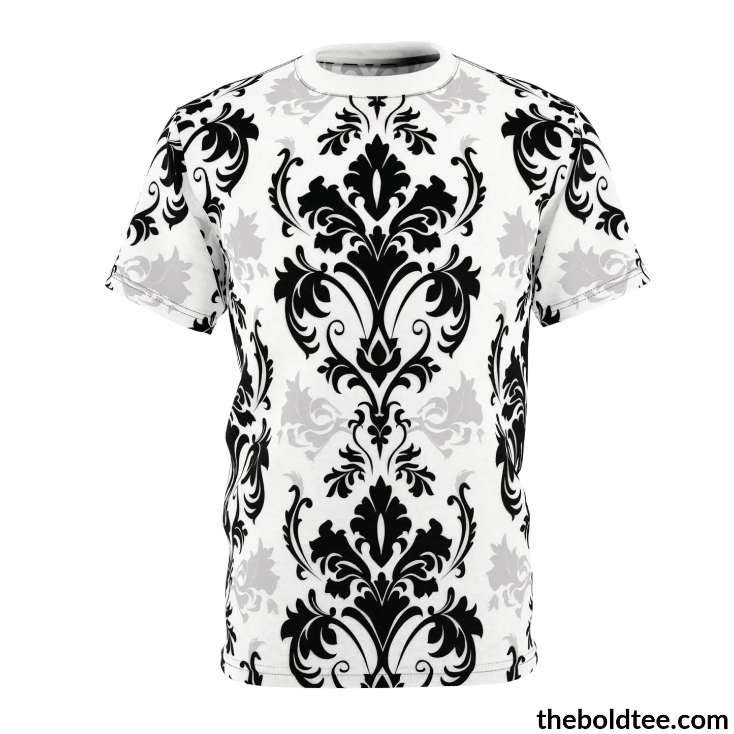 Royal Pattern Tee - Premium All Over Print Crewneck Shirt Black Stitching / 6 Oz. S Prints