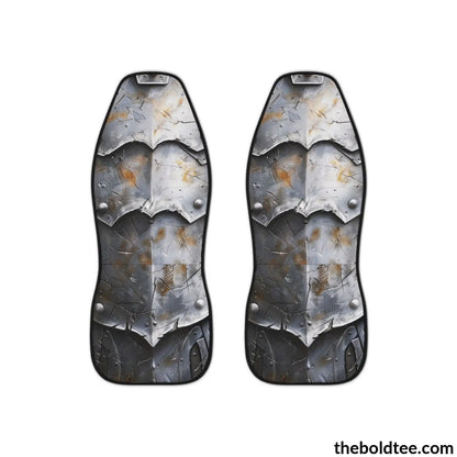 Rugged Steel Armor Print Car Seat Covers (2 Pcs.) All Over Prints