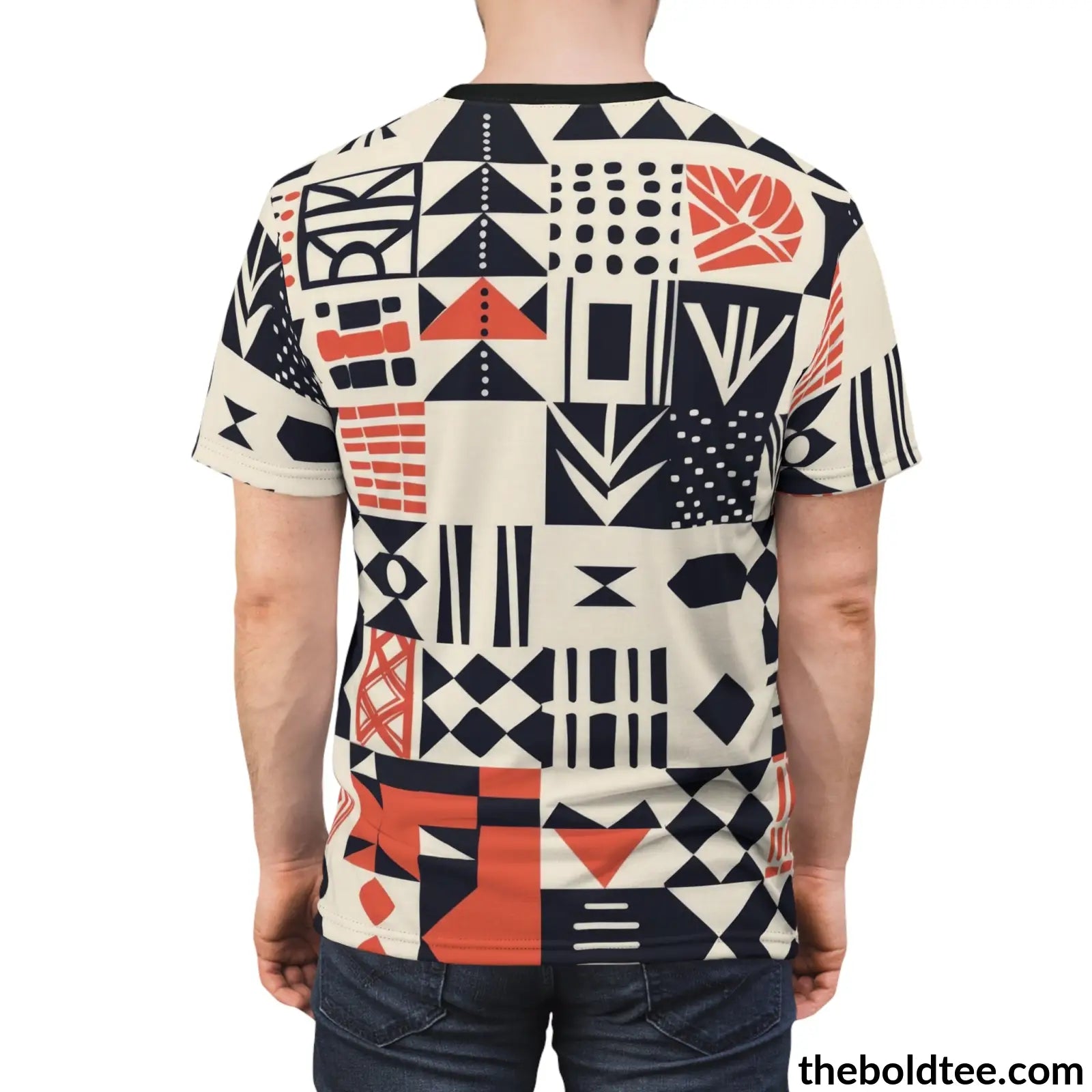 Scandinavian Pattern Tee - Premium All Over Print Crewneck Shirt Prints