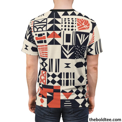 Scandinavian Pattern Tee - Premium All Over Print Crewneck Shirt Prints