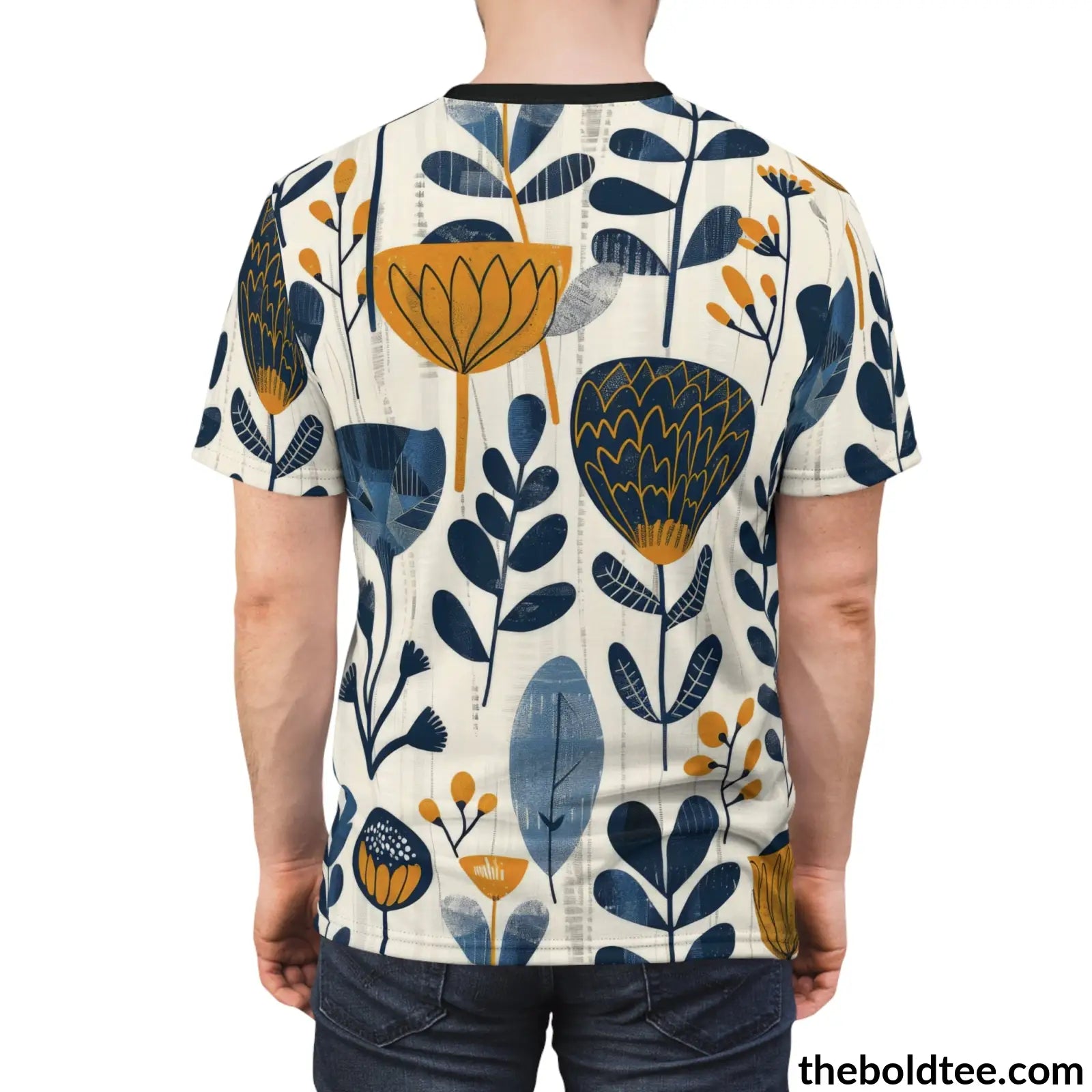 Scandinavian Pattern Tee - Premium All Over Print Crewneck Shirt Prints