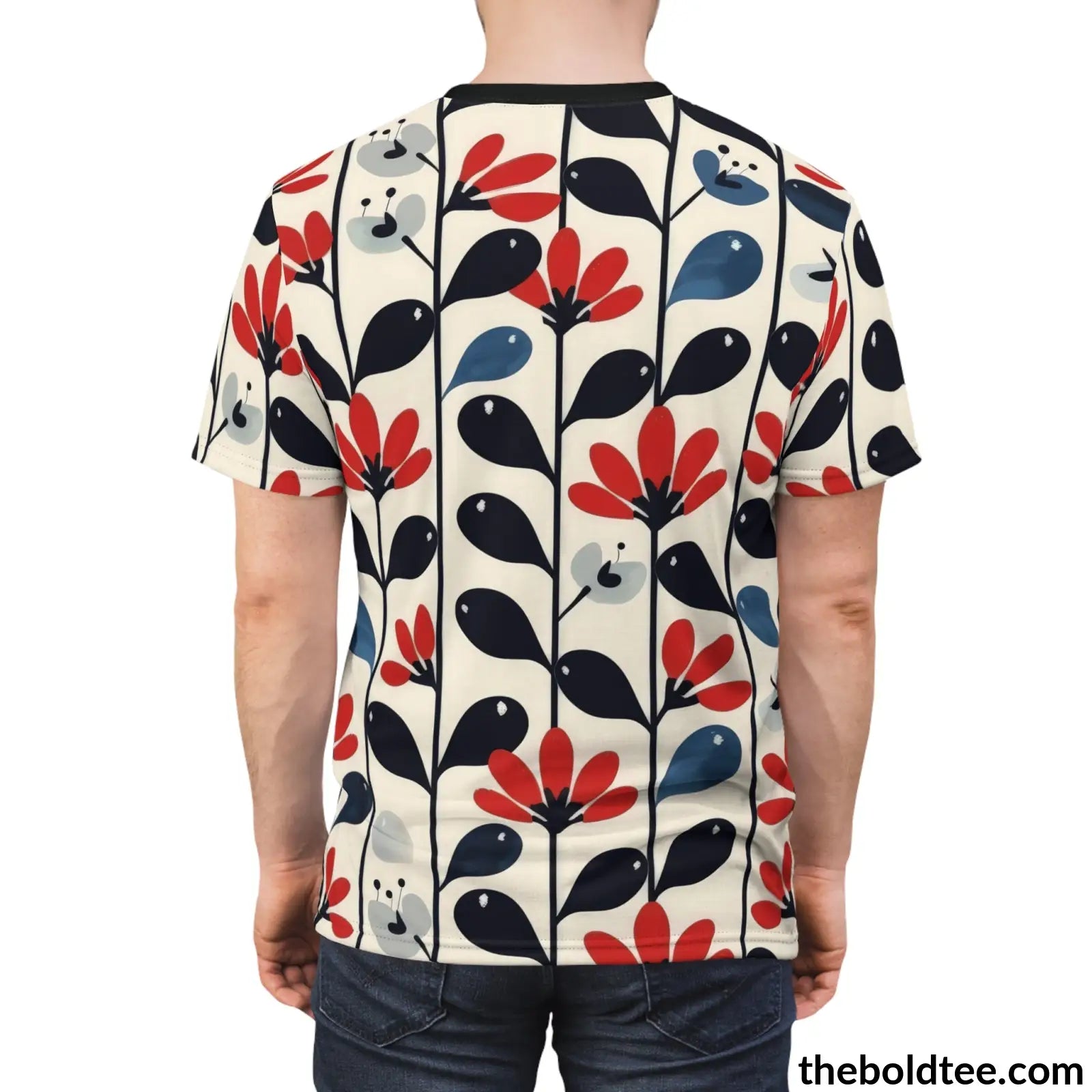 Scandinavian Pattern Tee - Premium All Over Print Crewneck Shirt Prints