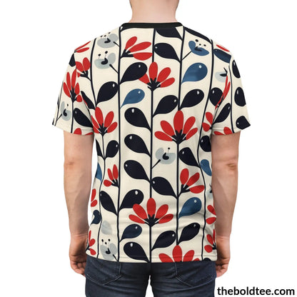 Scandinavian Pattern Tee - Premium All Over Print Crewneck Shirt Prints