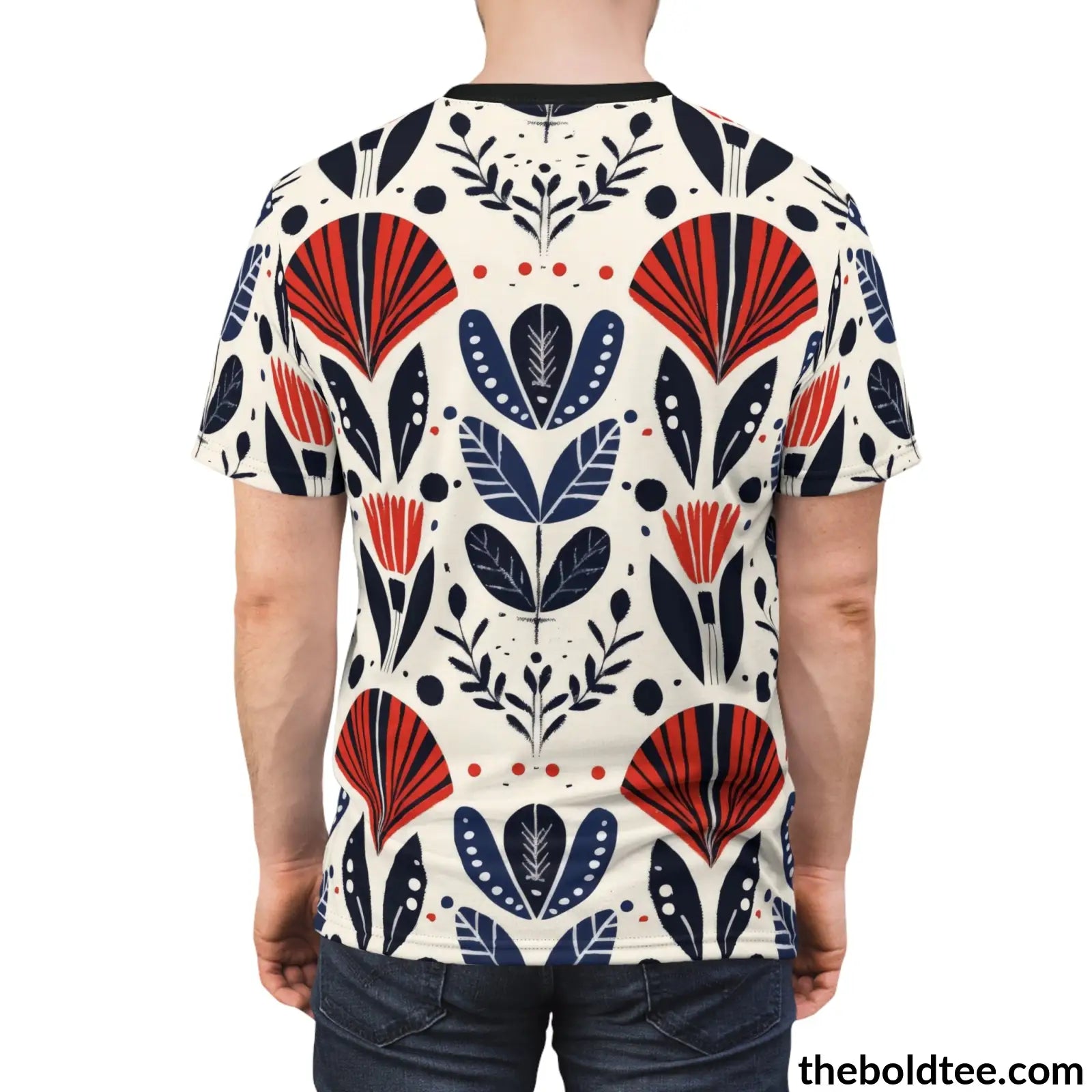 Scandinavian Pattern Tee - Premium All Over Print Crewneck Shirt Prints