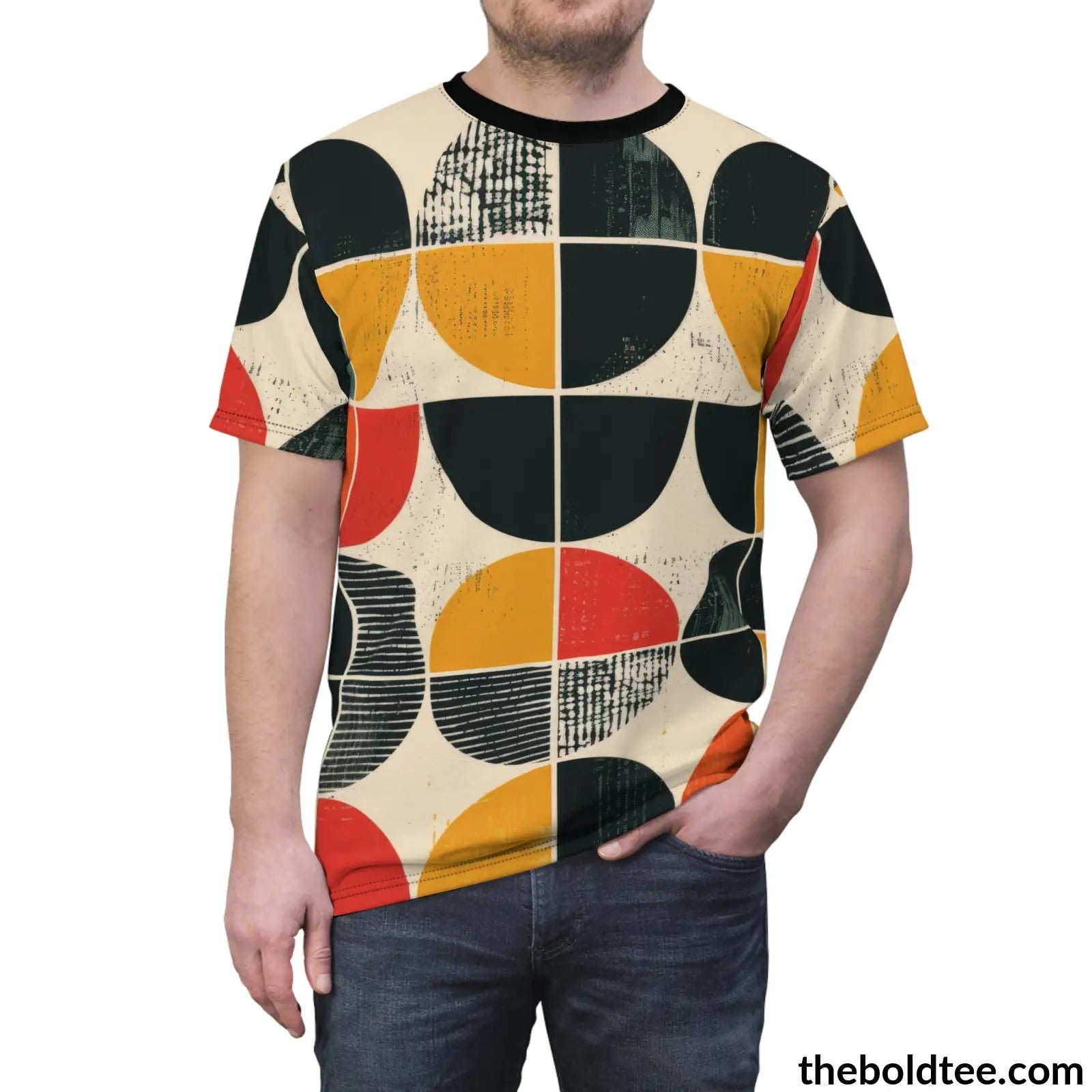 Scandinavian Pattern Tee - Premium All Over Print Crewneck Shirt Prints