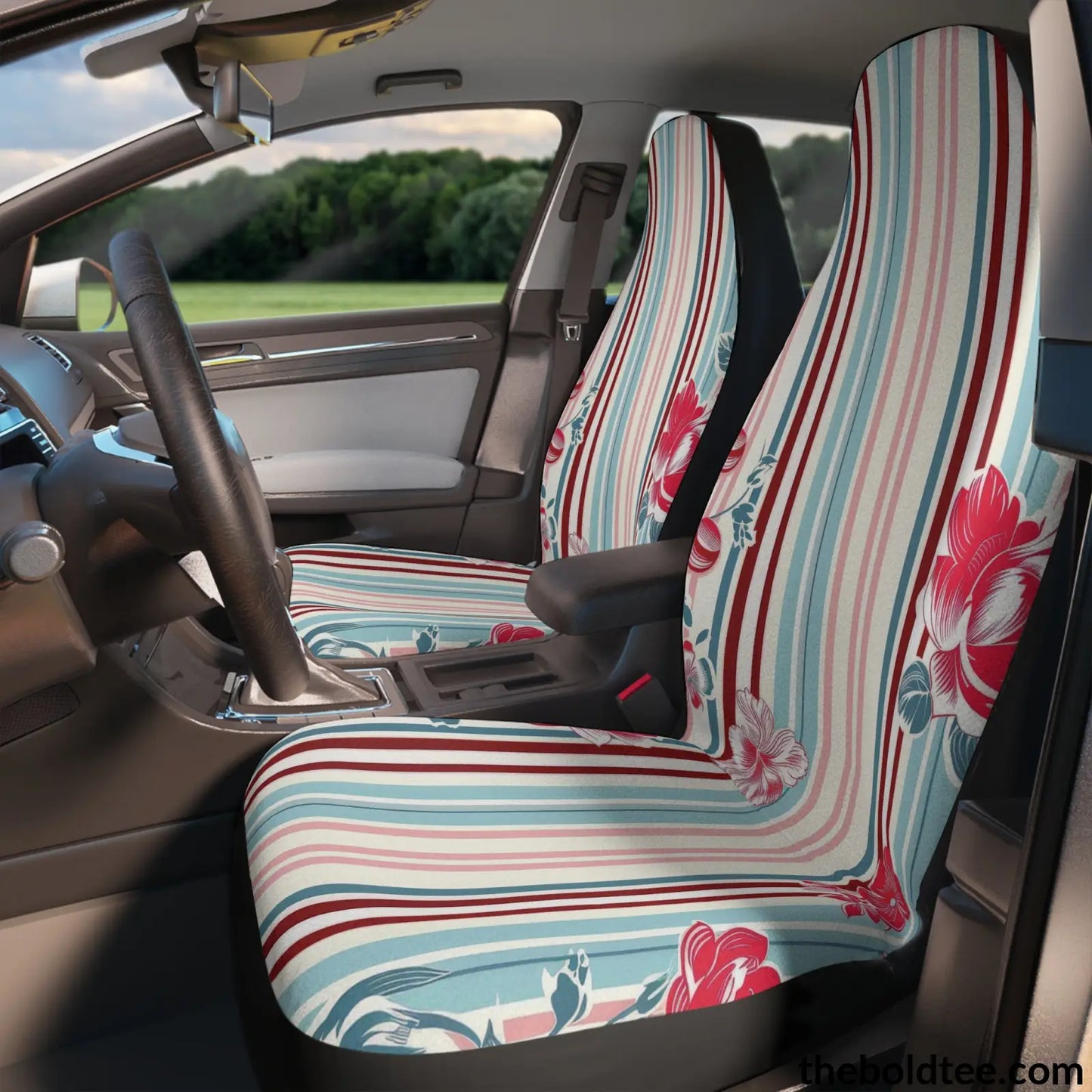 Shabby Chic Car Seat Covers (2 Pcs.) All Over Prints