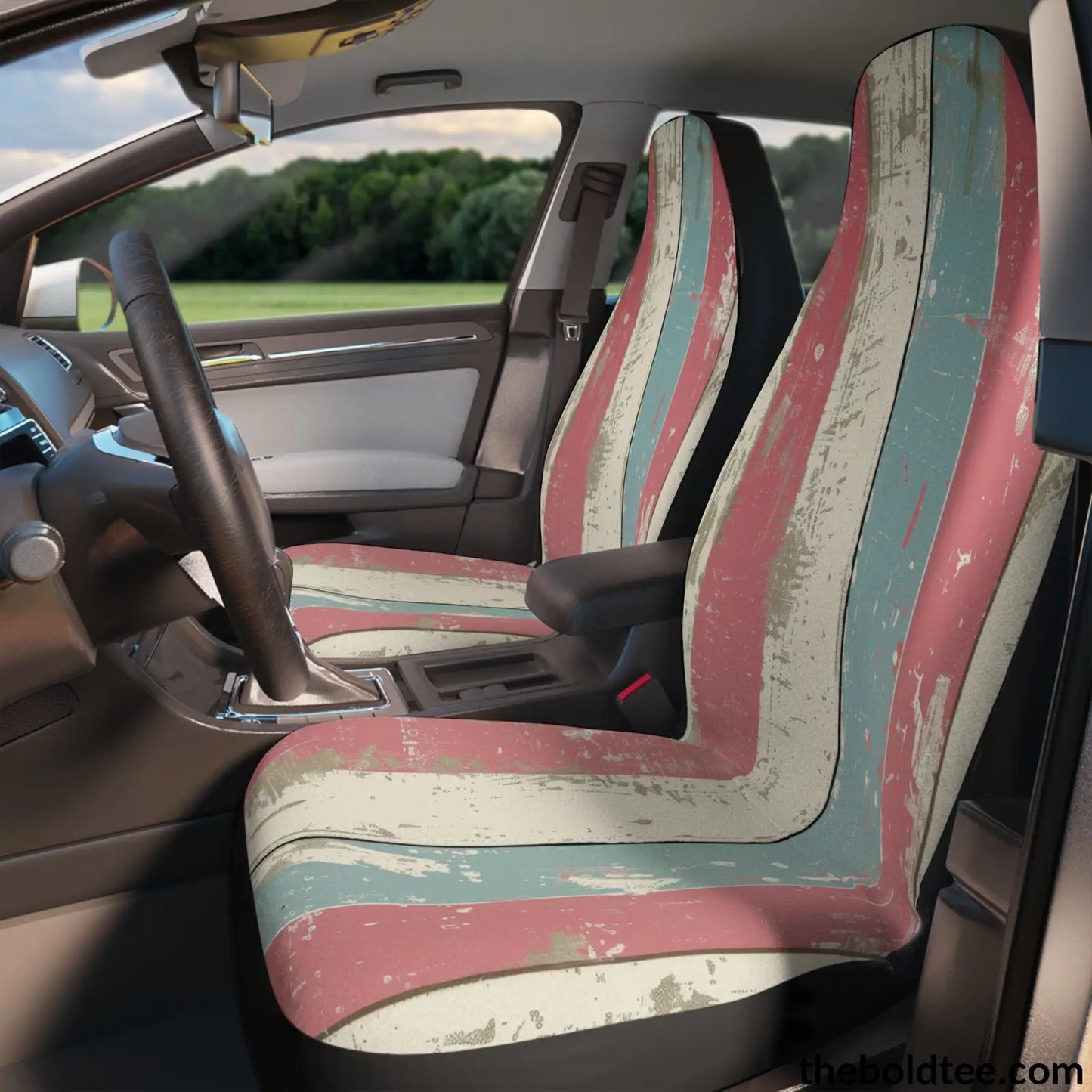 Shabby Chic Car Seat Covers (2 Pcs.) All Over Prints