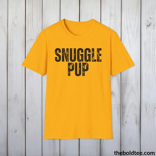 T-Shirt Gold / S SNUGGLE PUP Tee - Sustainable & Soft Cotton Crewneck Unisex T-Shirt - 9 Bold Colors