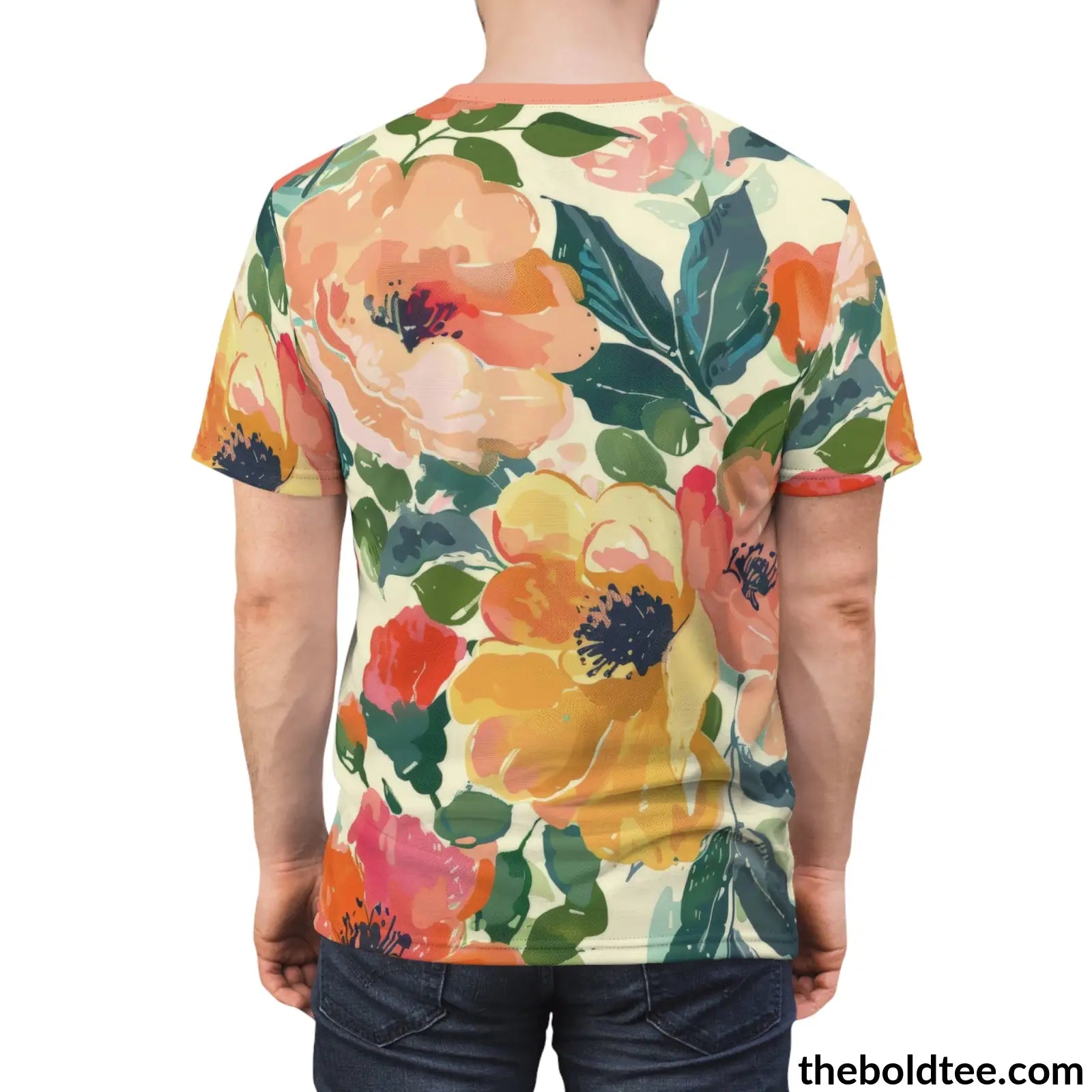 Summer Flower Tee - Premium All Over Print Crewneck Shirt Prints