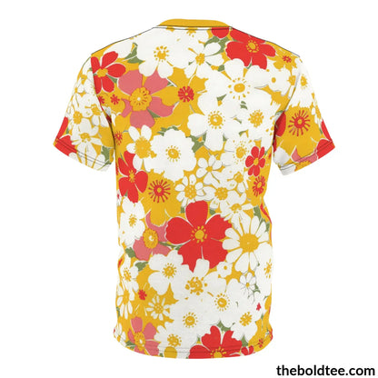 Summer Flower Tee - Premium All Over Print Crewneck Shirt Prints