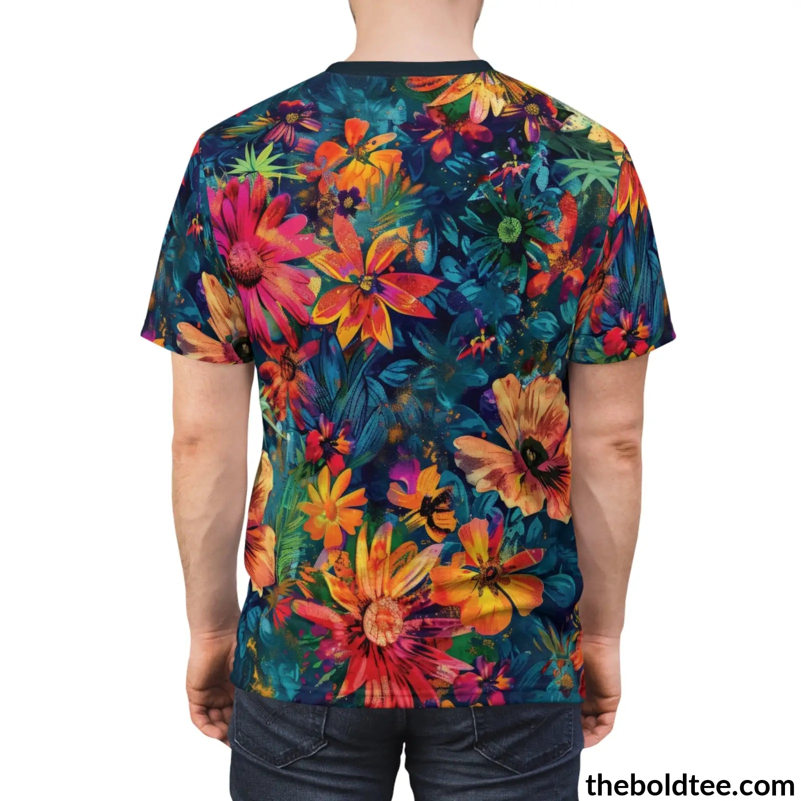 Summer Flower Tee - Premium All Over Print Crewneck Shirt Prints