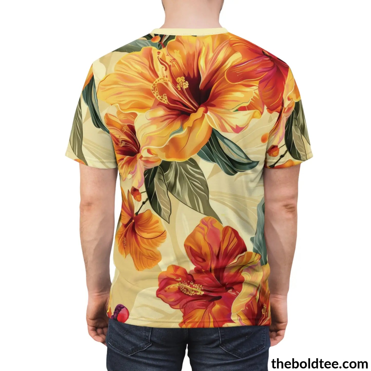 Summer Flower Tee - Premium All Over Print Crewneck Shirt Prints