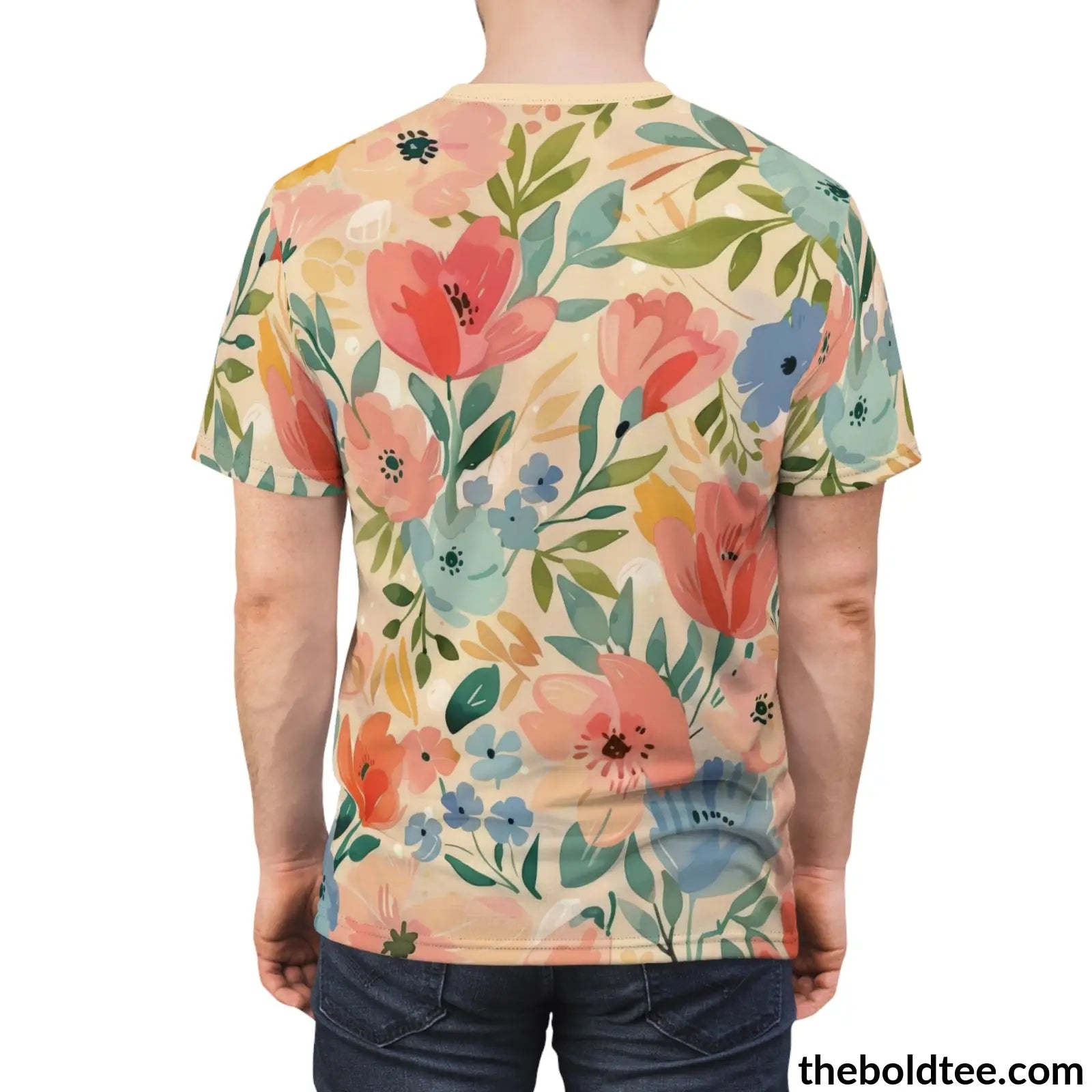 Summer Flower Tee - Premium All Over Print Crewneck Shirt Prints