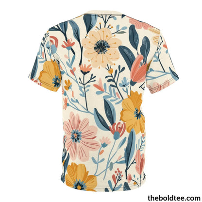 Summer Flower Tee - Premium All Over Print Crewneck Shirt Prints