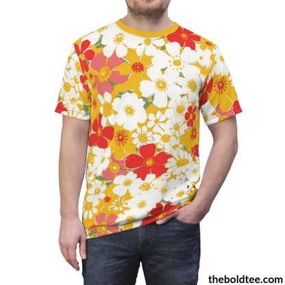 Summer Flower Tee - Premium All Over Print Crewneck Shirt Prints