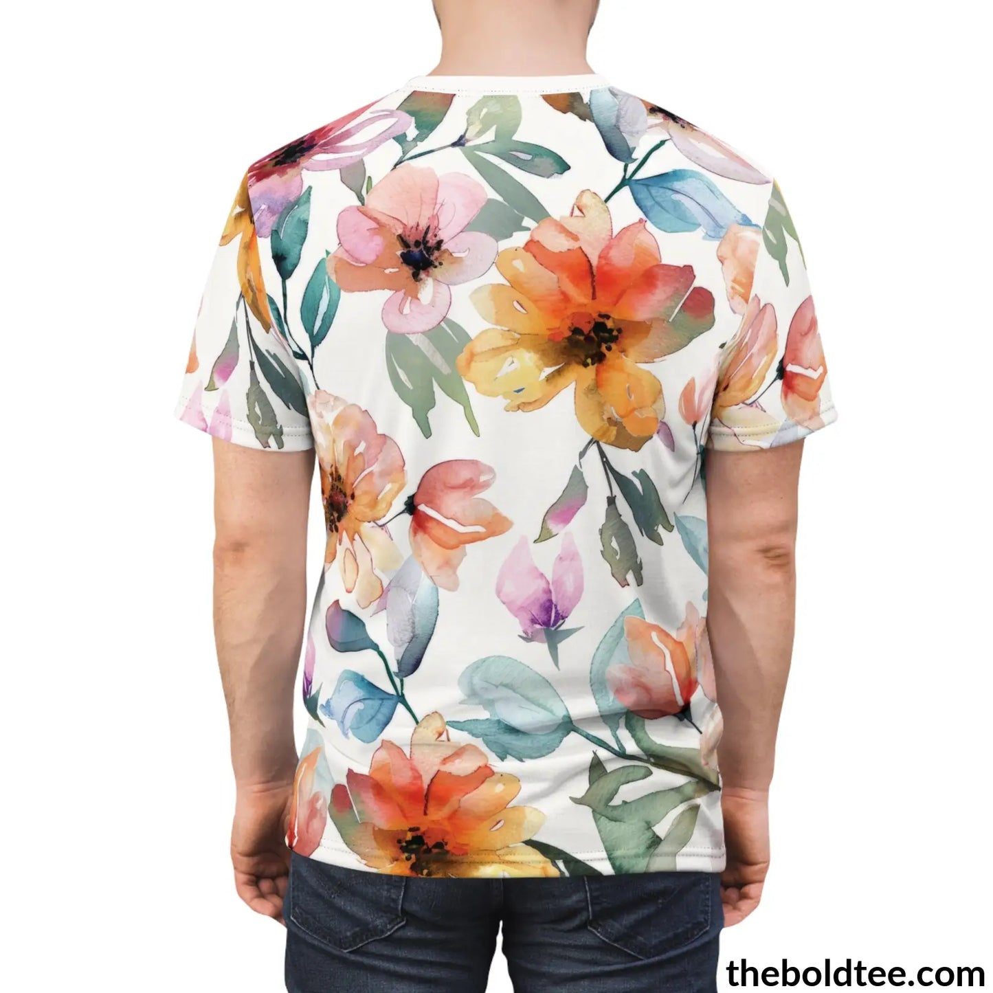 Summer Flower Tee - Premium All Over Print Crewneck Shirt Prints