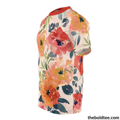 Summer Flower Tee - Premium All Over Print Crewneck Shirt Prints