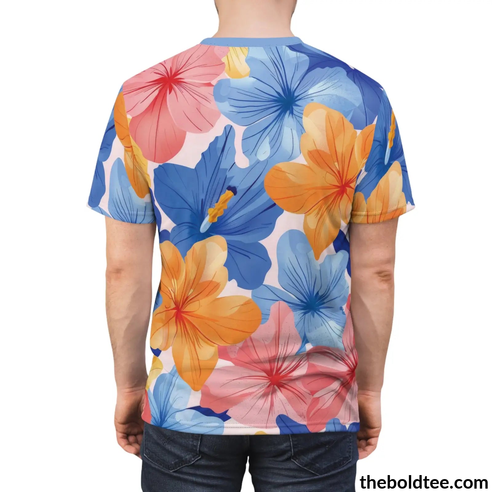 Summer Flower Tee - Premium All Over Print Crewneck Shirt Prints