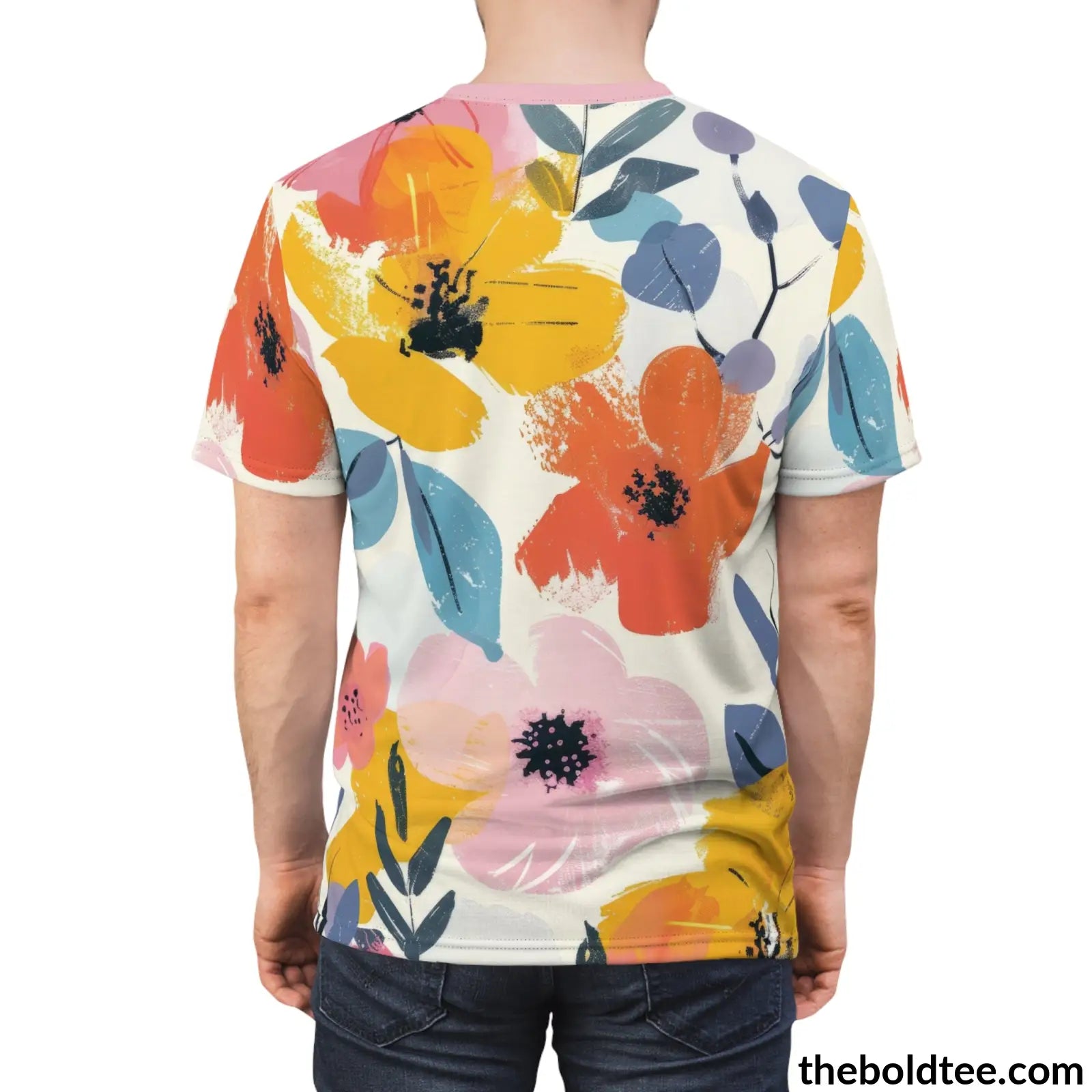 Summer Flower Tee - Premium All Over Print Crewneck Shirt Prints