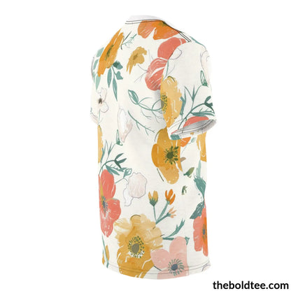 Summer Flower Tee - Premium All Over Print Crewneck Shirt Prints