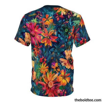 Summer Flower Tee - Premium All Over Print Crewneck Shirt Prints