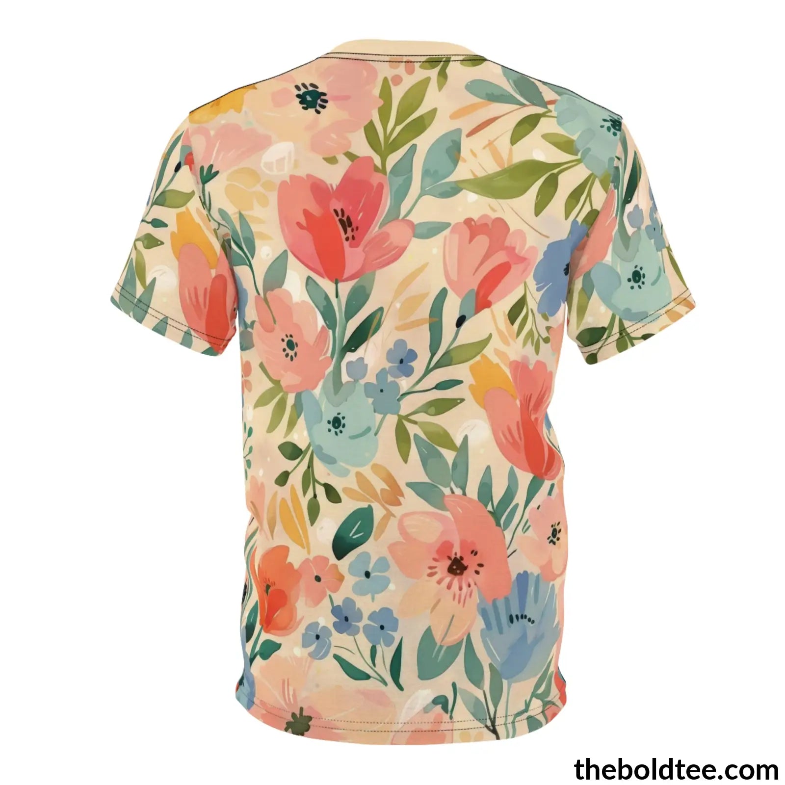 Summer Flower Tee - Premium All Over Print Crewneck Shirt Prints