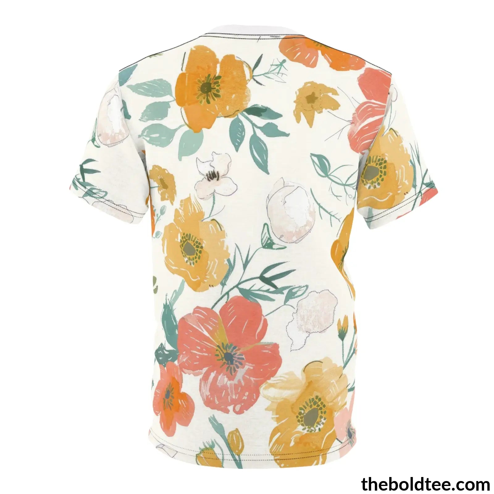 Summer Flower Tee - Premium All Over Print Crewneck Shirt Prints