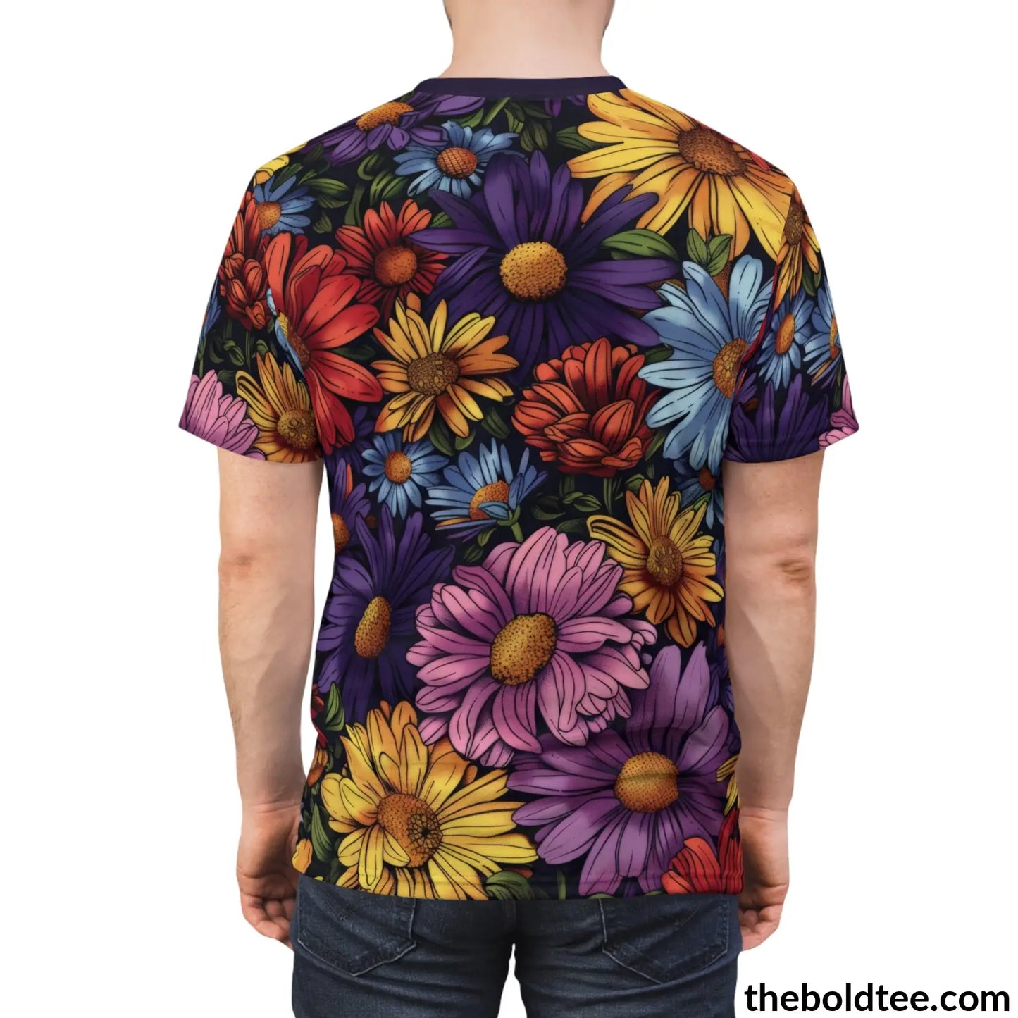 Summer Flower Tee - Premium All Over Print Crewneck Shirt Prints