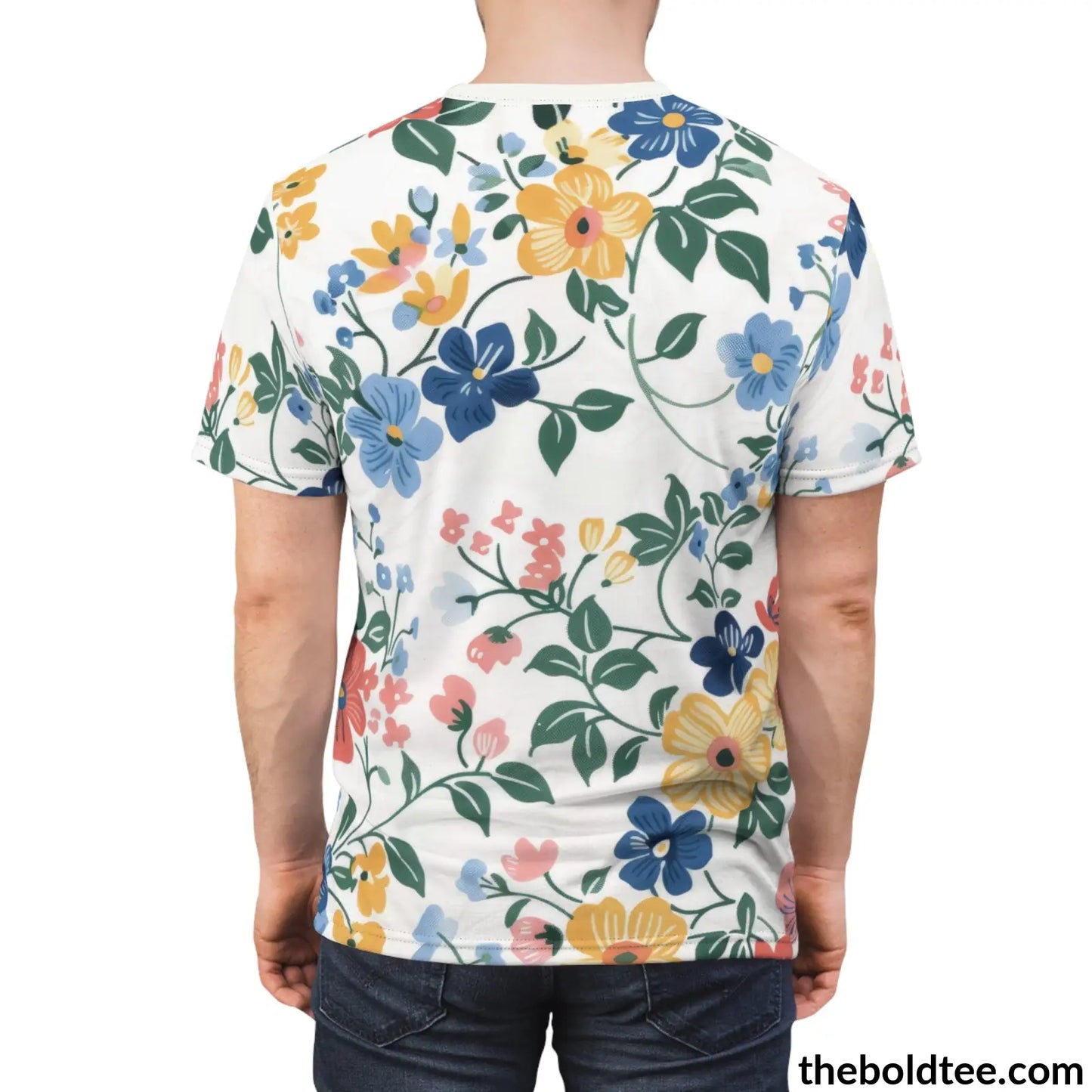 Summer Flower Tee - Premium All Over Print Crewneck Shirt Prints