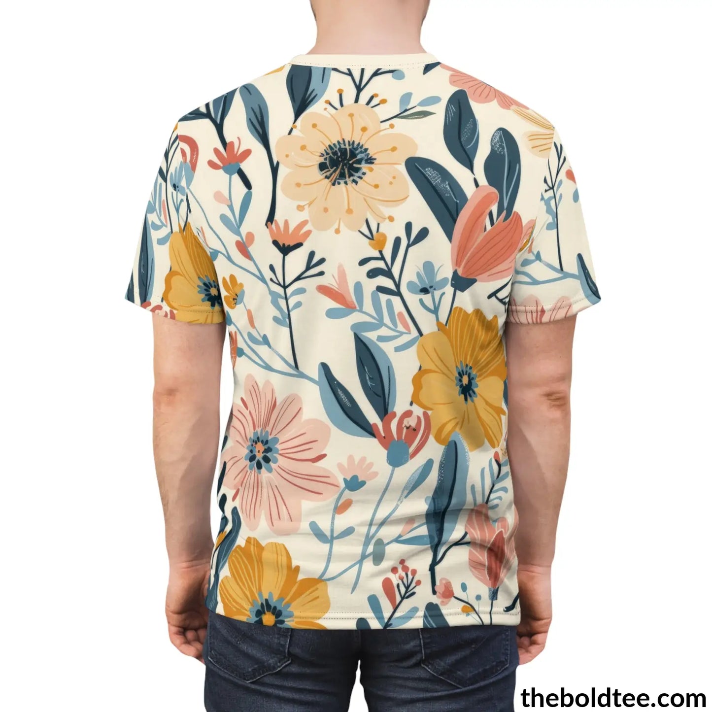 Summer Flower Tee - Premium All Over Print Crewneck Shirt Prints