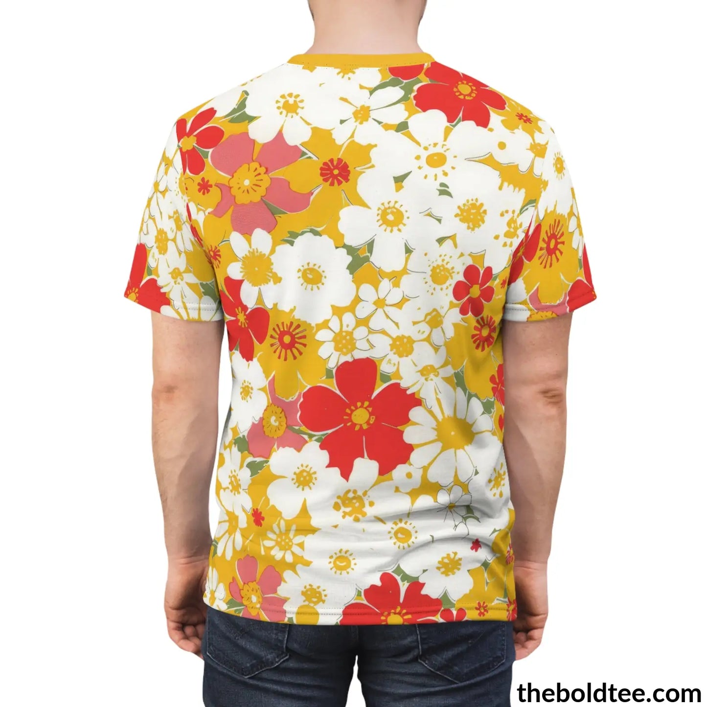 Summer Flower Tee - Premium All Over Print Crewneck Shirt Prints