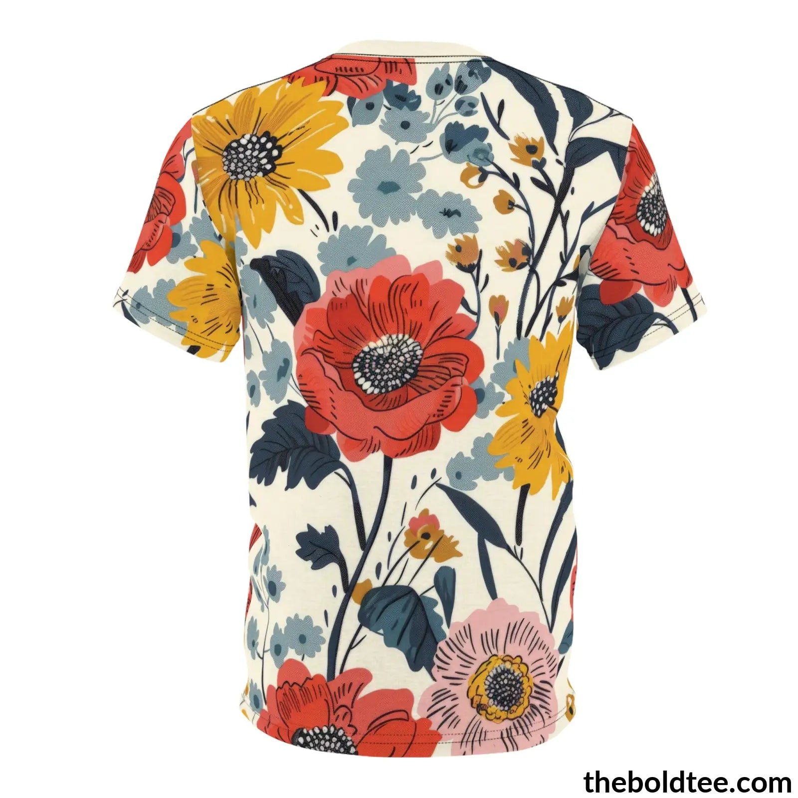 Summer Flower Tee - Premium All Over Print Crewneck Shirt Prints