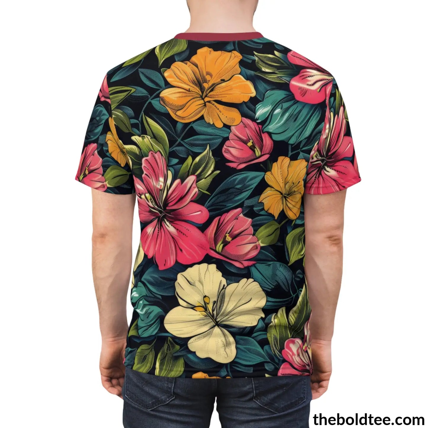 Summer Flower Tee - Premium All Over Print Crewneck Shirt Prints