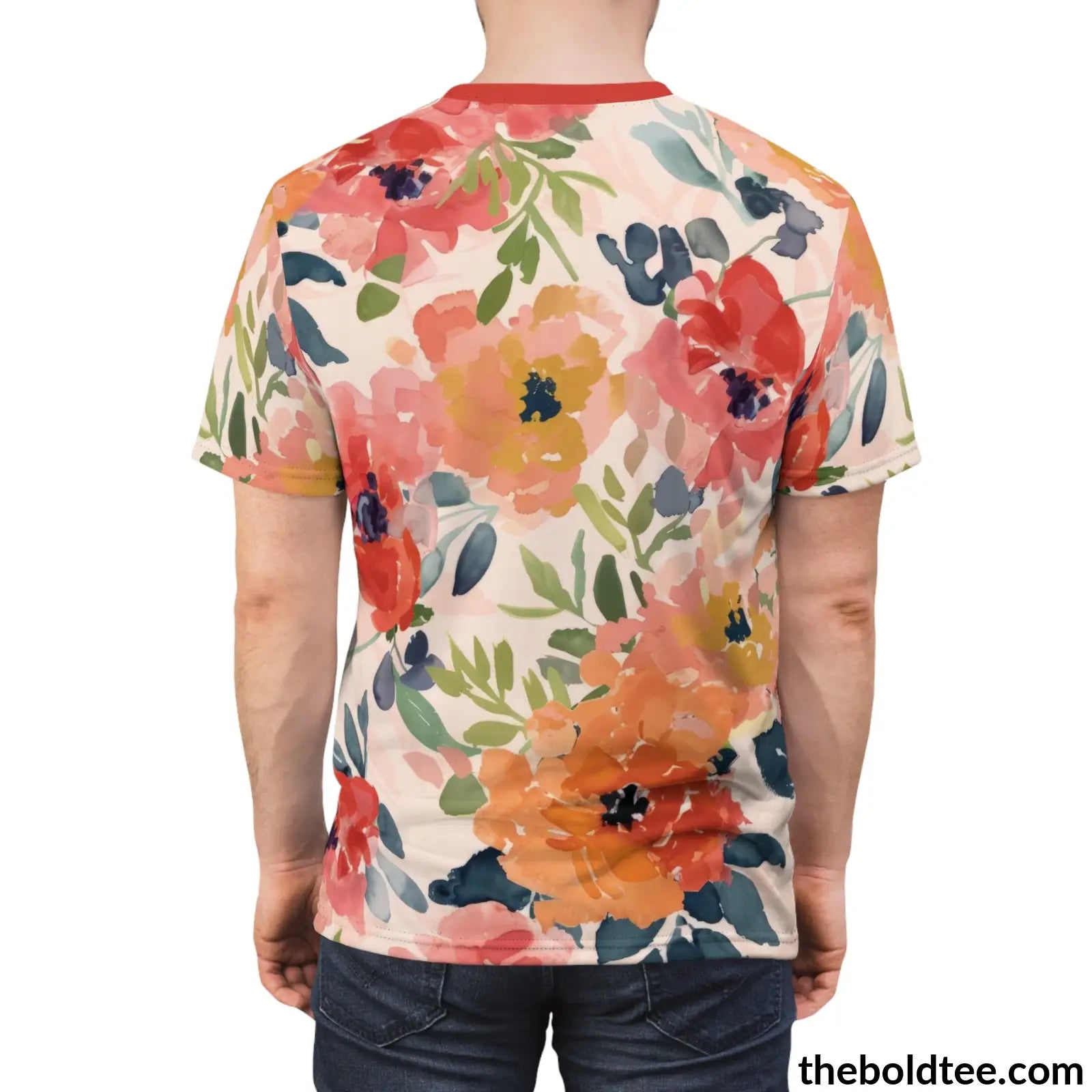 Summer Flower Tee - Premium All Over Print Crewneck Shirt Prints