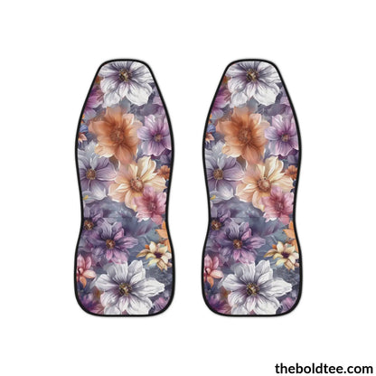 Summer Flowers Car Seat Covers (2 Pcs.) All Over Prints