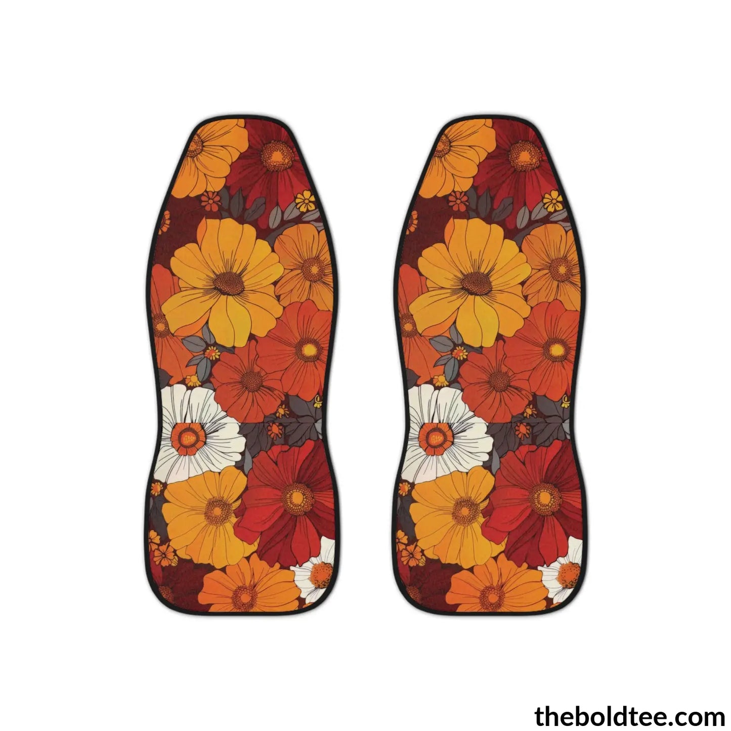 Summer Flowers Car Seat Covers (2 Pcs.) All Over Prints