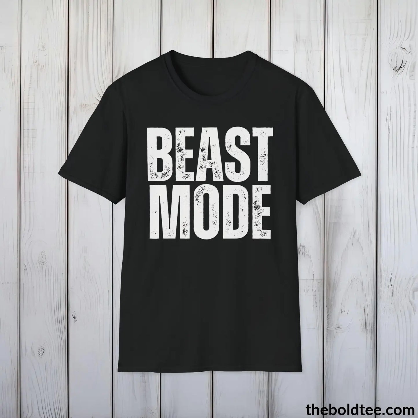 T-Shirt Black / S Bold BEAST MODE Tee - Premium Cotton Crewneck Unisex T-Shirt - 9 Bold Colors