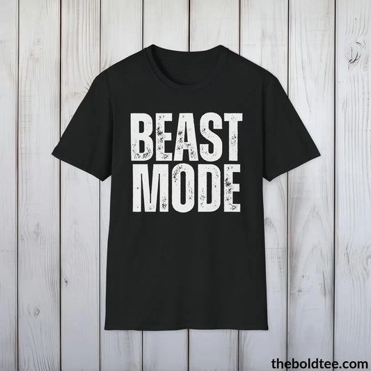 T-Shirt Black / S Bold BEAST MODE Tee - Premium Cotton Crewneck Unisex T-Shirt - 9 Bold Colors