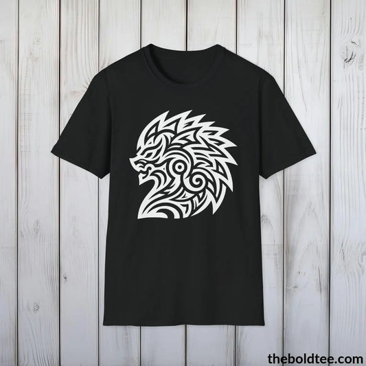 T-Shirt Black / S Bold Tribal Pattern Tee - Premium Soft Cotton Crewneck Unisex T-Shirt - 9 Bold Colors