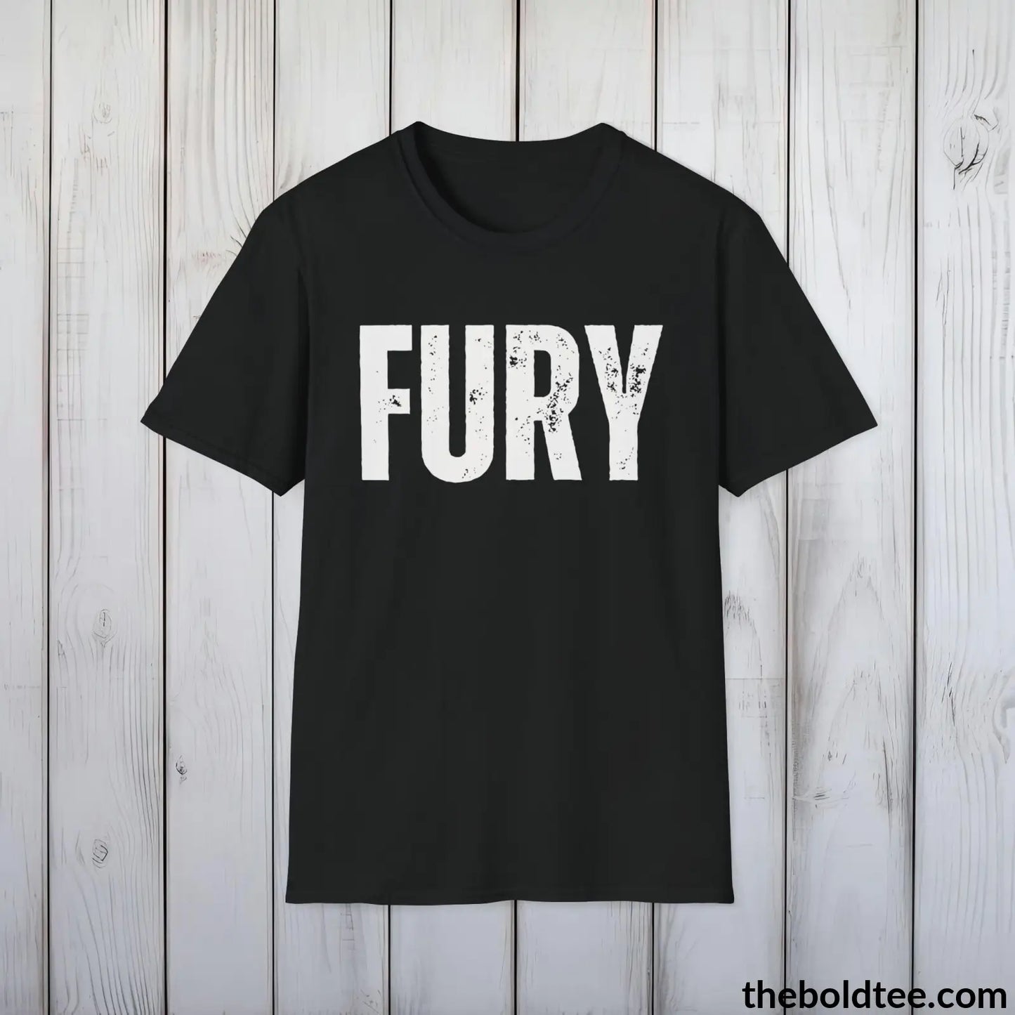 T-Shirt Black / S FURY Tee - Bold Urbnan Cotton T-Shirt - 9 Epic Colors Available